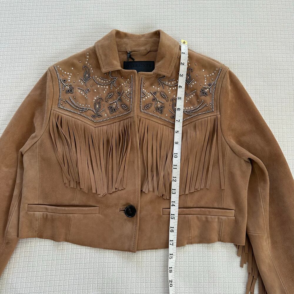ALLSAINTS Corinna Shai Suede Jacket Size 6 - Picture 6 of 13